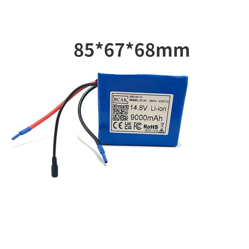 BCAK 14 8 V 9000mAh литий-ионный аккумулятор 4S3P BMS для электрической беспроводной