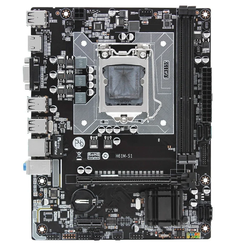 

H61-M Desktop Motherboard LGA1155 CPU Support M.2 NVME SSD 2XDDR3 Small Board With Display Input VGA HDMI-Compatible