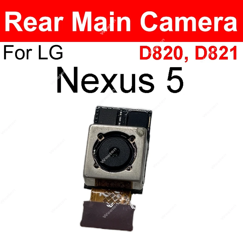 Фото Задняя основная передняя камера для LG Stylo 6 Q730 Nexus 5 5X H791 H790 D820 D821, задняя маленькая камера, гибкий кабель, запасные части №4