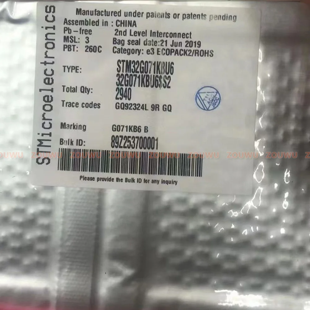 10 шт. ~ 50 шт./лот STM32G071KBU6 STM32G071 QFN32 100% оригинал |