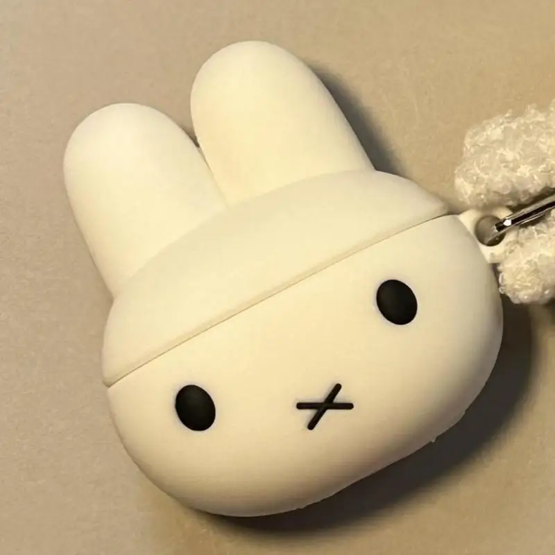 Kawaii милый защитный чехол Miffy Airpods 4/3Pro/2/1 силиконовый мягкий подарок в форме