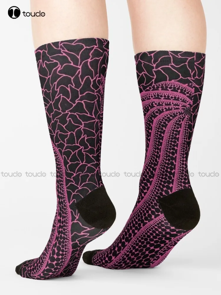 

Purple Pumpkin Infinity Dots Socks Slipper Socks For Men Streetwear Personalized Custom Unisex Adult Teen Youth Socks Gd Hip Hop