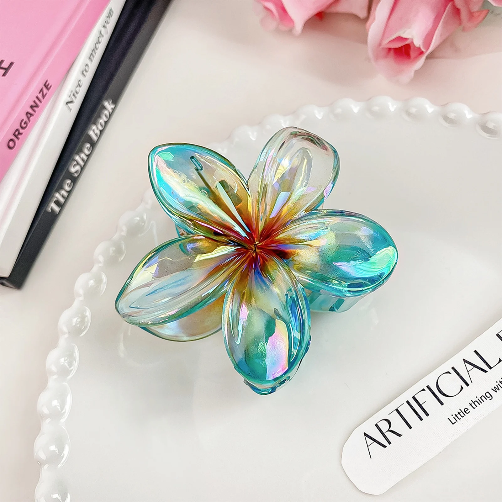 Заколки для волос с цветком милые заколки Frangipani сильная фиксация зажимы Plumeria
