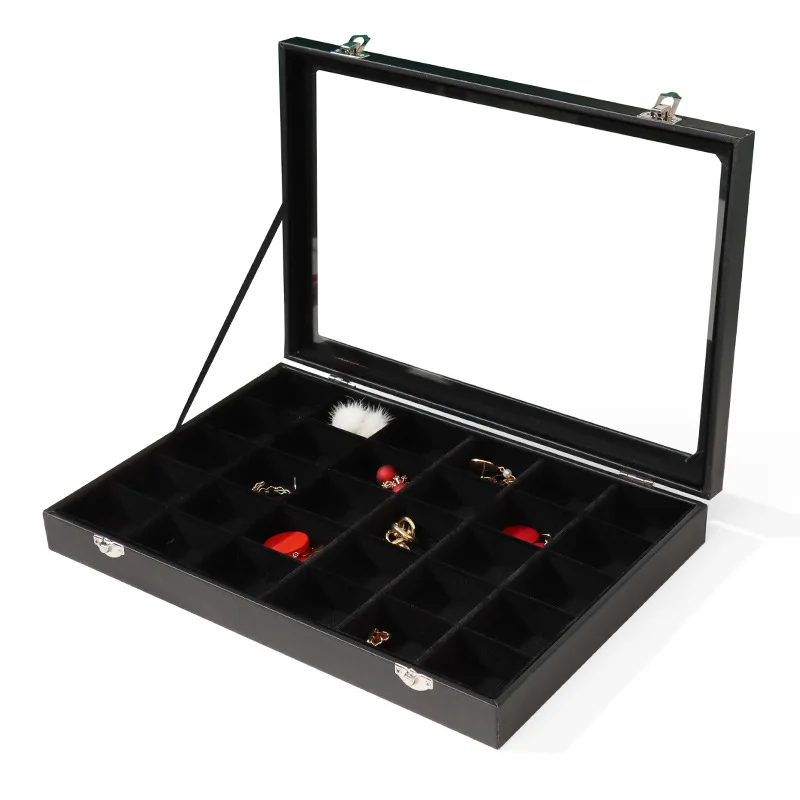 Ring Case 100 Slots Ring Box Organizer Holder Jewelry Display Storage Collector Earring Showcase Ring Tray Gift Portable Box