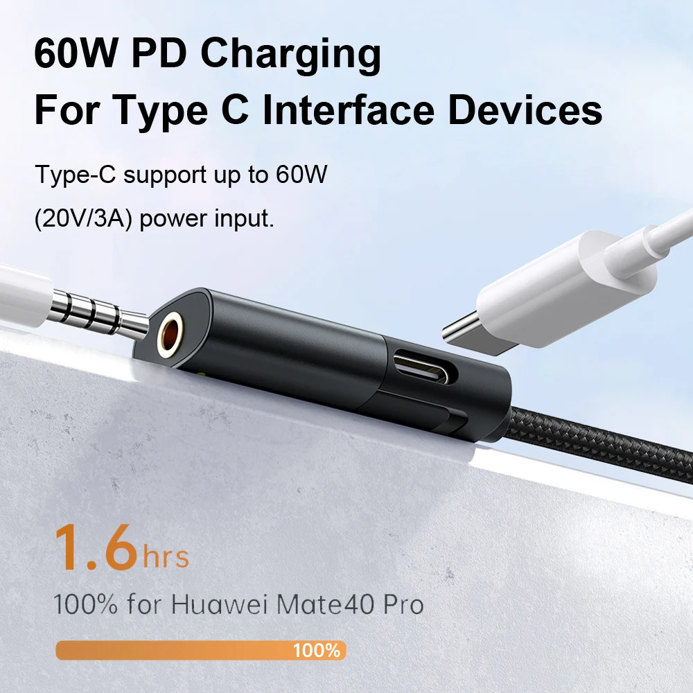 Адаптер для наушников Mcdodo 3-в-1 с разъемом USB Type-C на 3 5 мм 60 Вт |