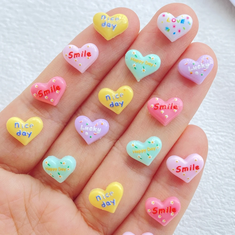 

Мини-буквы сердце форма полимерная 50 шт TSXJY