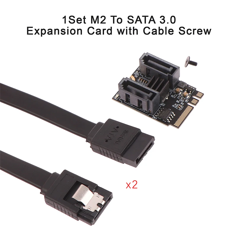 

1Set M2 To SATA 3.0 Expansion Riser Card with Cable KEY A + E WIFI Hard Disk Adapter Card Free Drive Installation