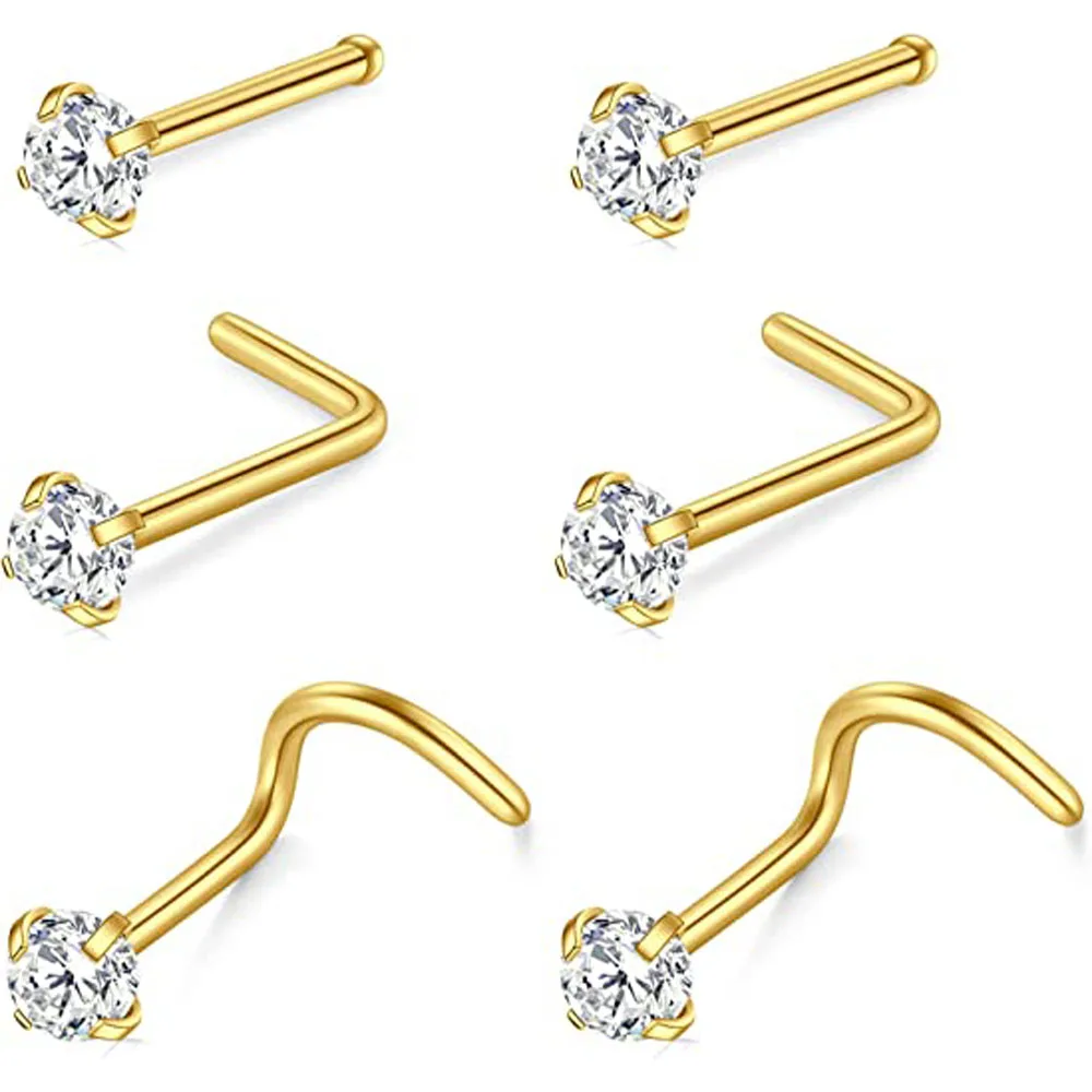 

2/3/6 шт., женские серьги-гвоздики для пирсинга