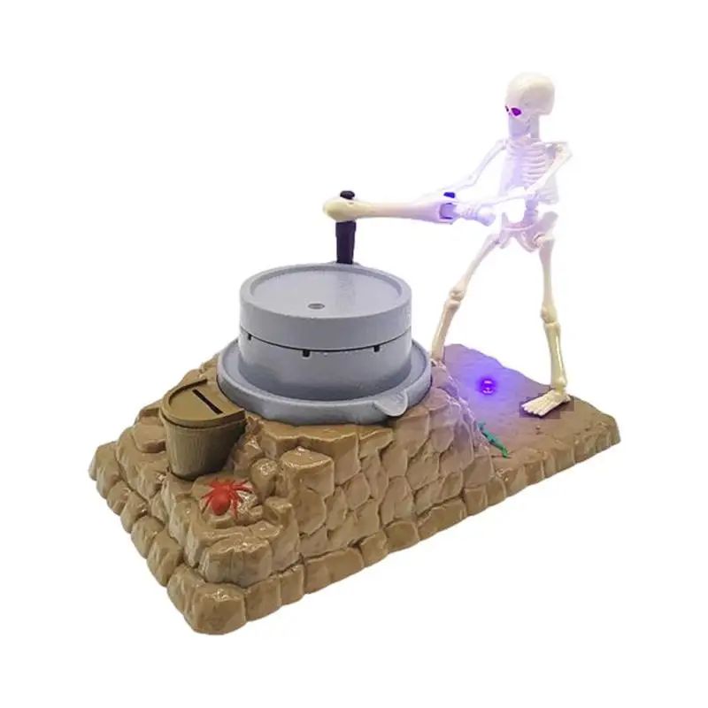 

Halloween Table Centerpiece Skeleton Coin Money Box Original Automated Money Saving Box Halloween Tabletop Decoration Prank Toy