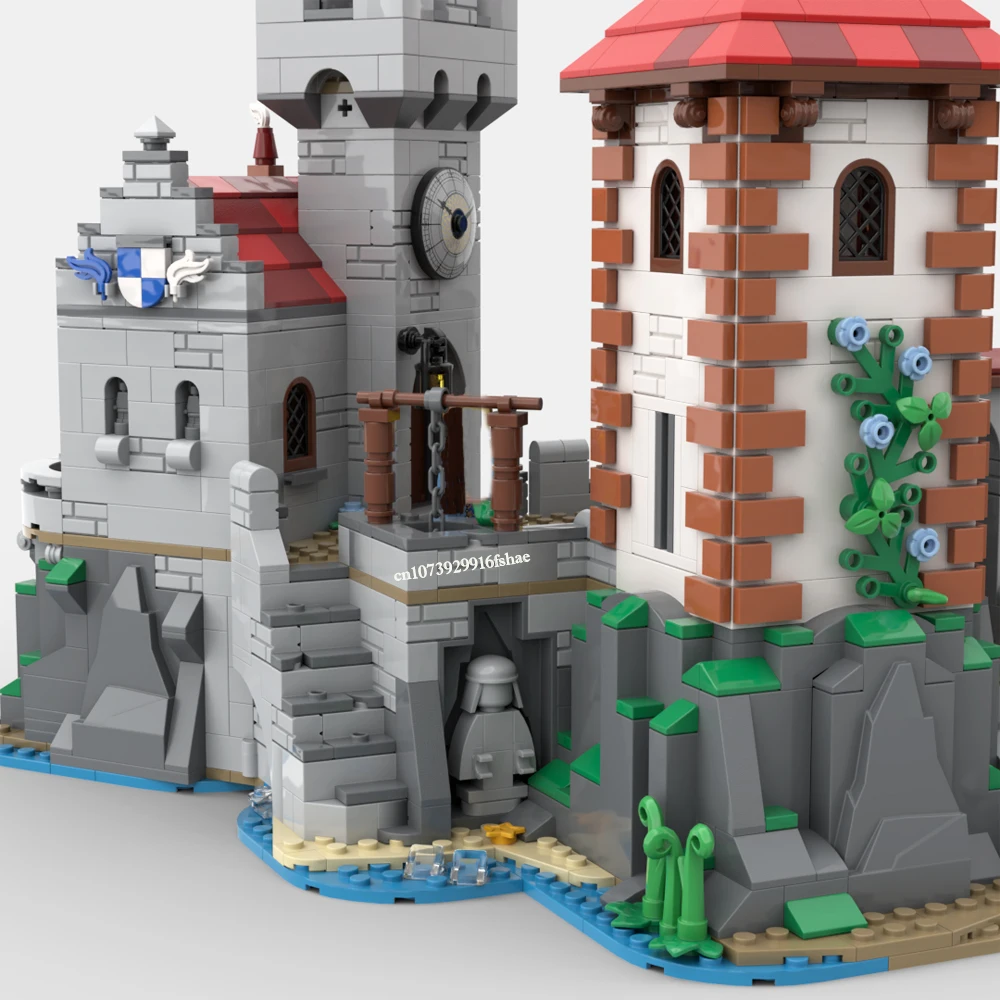 Новинка 1524 шт. строительные блоки MOC для европейской средневековой улицы с