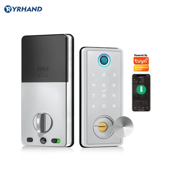 Tuya Smart door lock Deadbolt Ttlock Tuya App Wifi Keyless Fingerprint Keypad Digital Bluetooth Lock Electronic Door for Home 1
