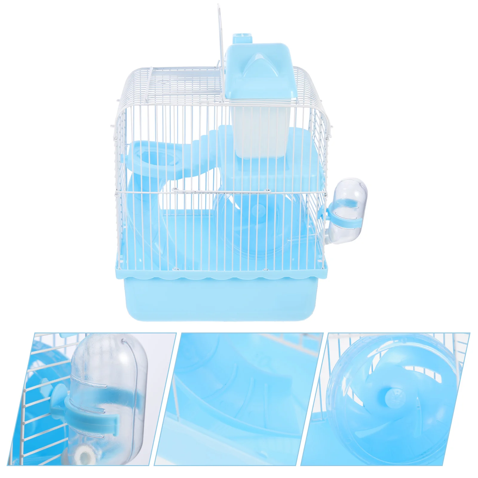 

Hamster Cage Rat Platform Pet Small Double-deck Hut Hide House Iron Chinchilla Toy