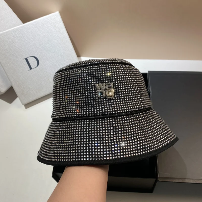 Brand Luxury Rhinestone Bucket Hat Women Designer Spring Summer Fashion Sunscreen Shade Street Basin Hat Men's Sun Caps Panama