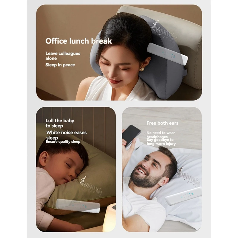 Bluetooth-звуковая машина для сна динамик костной проводимости подушка под белым