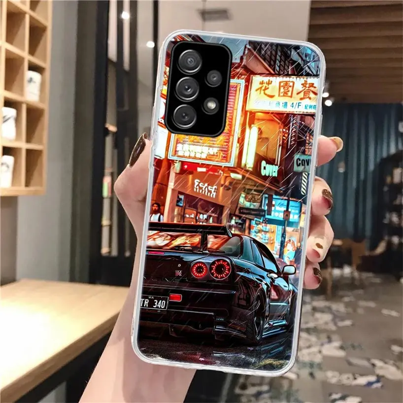 Фото Японский силиконовый чехол для телефона JDM Sports Car GTR для Samsung Galaxy Note 20 Ultra 9 8 10 Pro S10 Lite S9 Plus S8 + S7 Edge Cover Fund №3