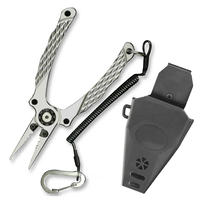 

Hot 3C-Portable Fishing Pliers With Rope Cover Space Fishing Gripper Line Cutter Hook Remover Device Fishing Fishing Gifts