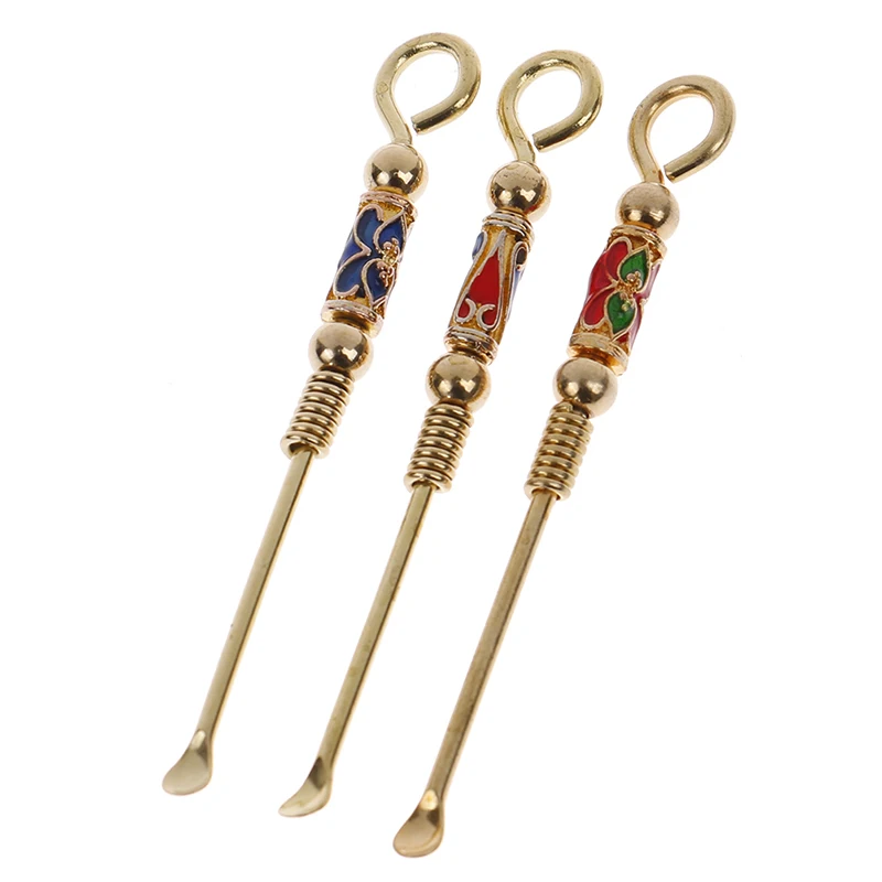 

Copper Ear Pick Tool Gift Men Car Key Chain Keyring Hangings Keychain Pendant Ear Pick Cleaning Ear Wax Remover Tool