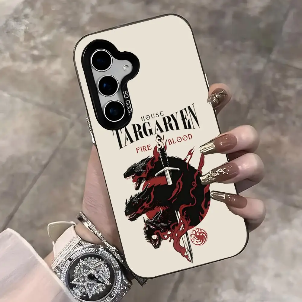 Фото Набор чехлов для телефона G-Game Of T-Thrones для Samsung S25 Ultra S23 S22 S21 S20 Ultra Plus S24 Fe A54 A55, цвет серебристый чехол №3