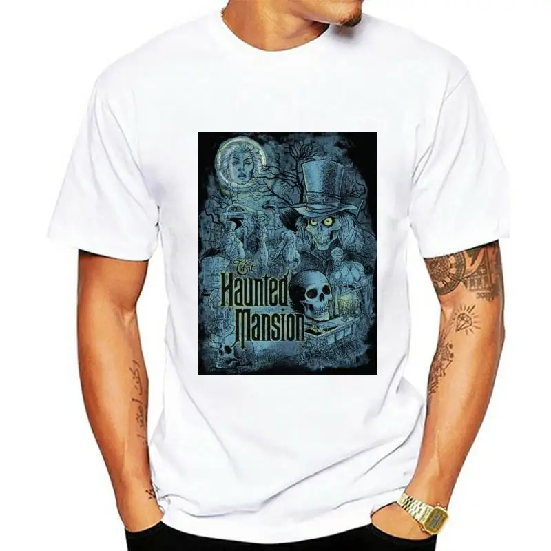 

New Popular Haunted Mansion Poster Mens Black T-Shirt S-3XL