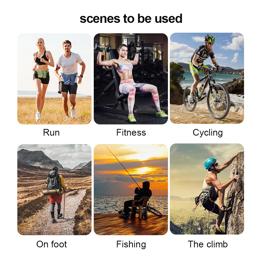 Unisex Sports Nylon Waterproof Water Bottle Hip Waist Pack Adjustable Running Climbing Money Waist Bag Mobile Phone Fanny Pack