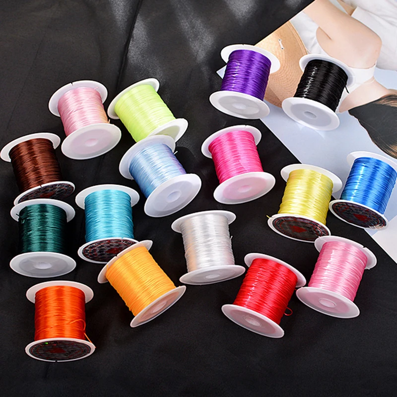 

1 мм Ручная Веревка, эластичная веревка из бисера, эластичная проволока, веревка для браслета, сделай сам, ювелирные аксессуары, Резиновая ле...