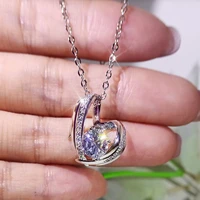 2022 new hollow out design heart necklace exquisite women charming love pendant aesthetic wedding gift accessories chic jewelry