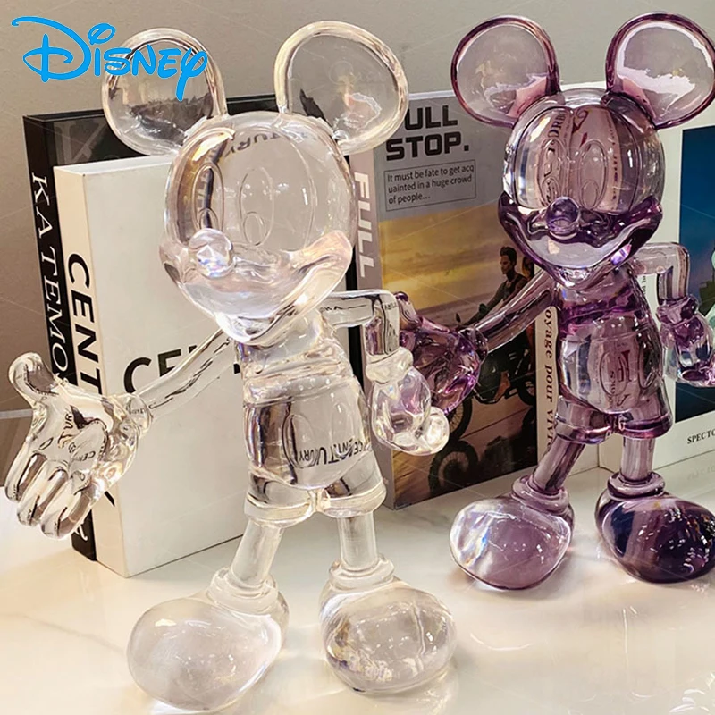 

Disney Crystal Beckoning Hand Mickey Transparent Figures 20cm Kawaii Resin Home Desktop Ornaments Decoration Gifts