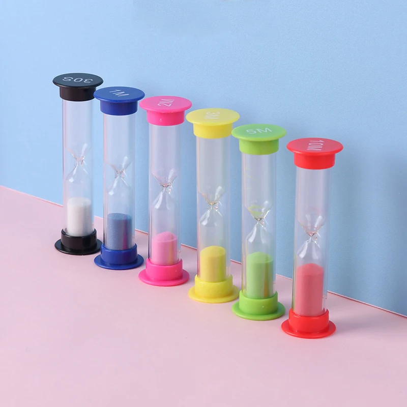 

6Pcs Hourglass 30S/1/2/3/5/10Minutes Sand Timer Clock Desktop Ornament School Children Kids Gift Party Home Christmas Decoration