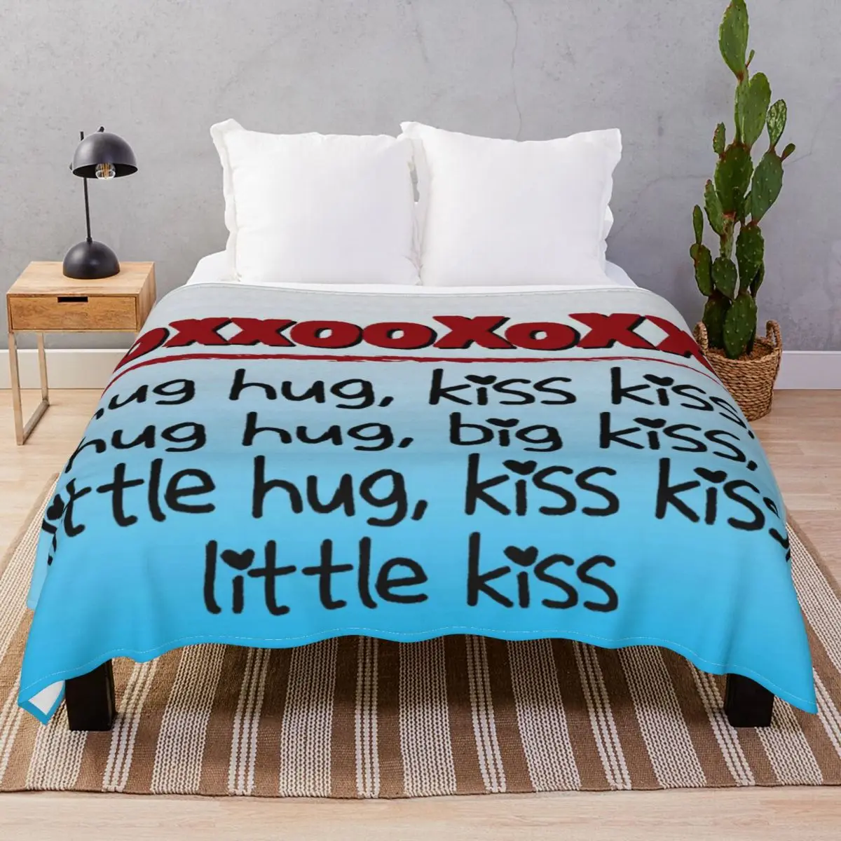 Hug Hug Kiss Kiss Blanket Coral Fleece Spring Autumn Multi-function Throw Blankets for Bedding Sofa Camp Office