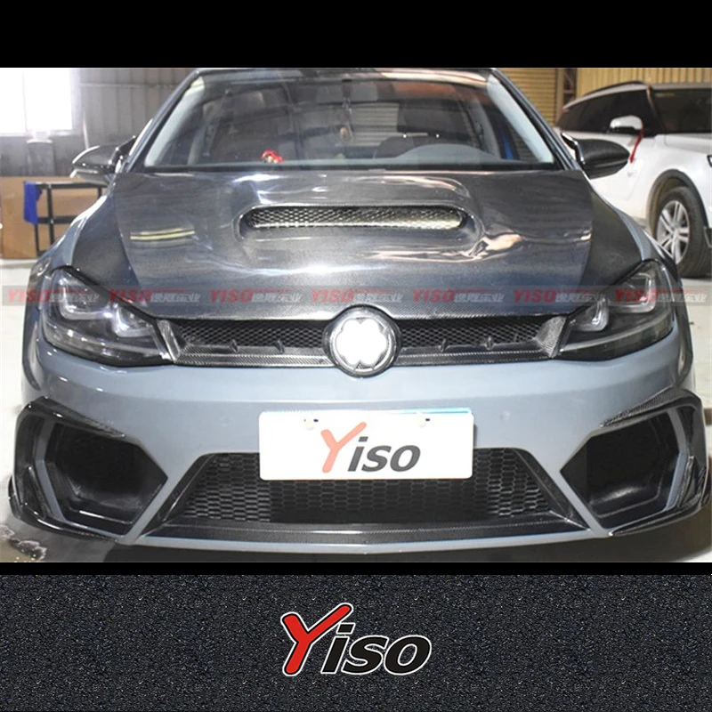 ДЛЯ VW GOLF 7 R GTI Rline Volkswagen модифицированная крышка двигателя Yiso из углеродного