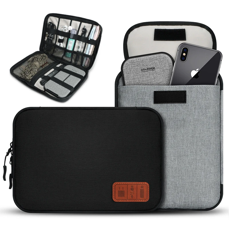 

Travel Waterproof Electronics Cable Organizer Bag Portable Storage Bag Zippered Cord Charger Hard Drive Earphone USB SD Card