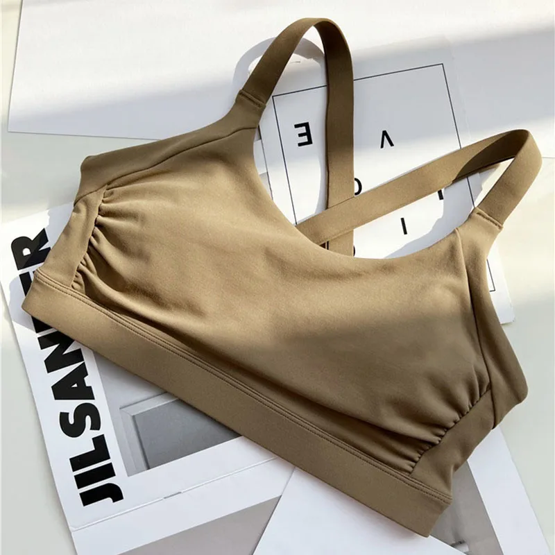 Women Push Up Exercise Sports Bra Tops Backless  Padded Workout Vest  Fitness Yoga Brassiere