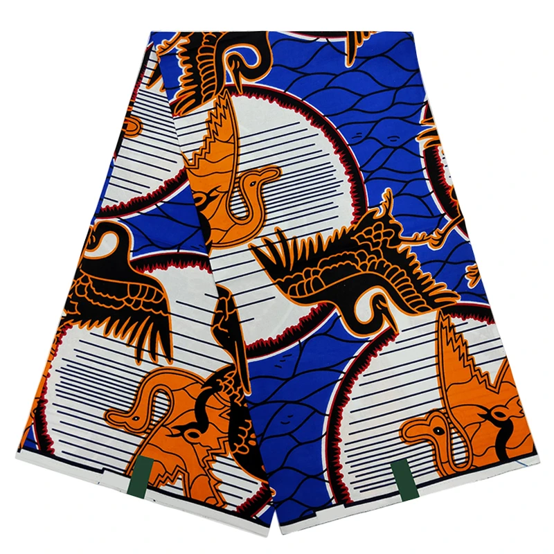 

6 ярдов африканская Анкара, мягкая восковая ткань, жаккардовый узор, 100% хлопчатобумажная ткань для шитья восковых принтов, ткани для женског...