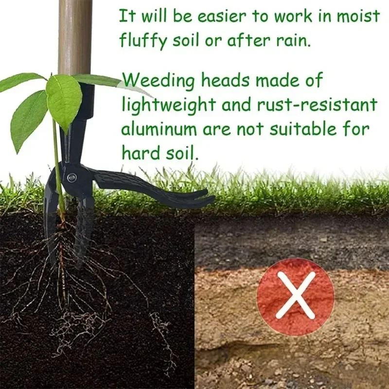 Вертикальный кикер для сорняков легкий инструмент удаления со сменной головкой