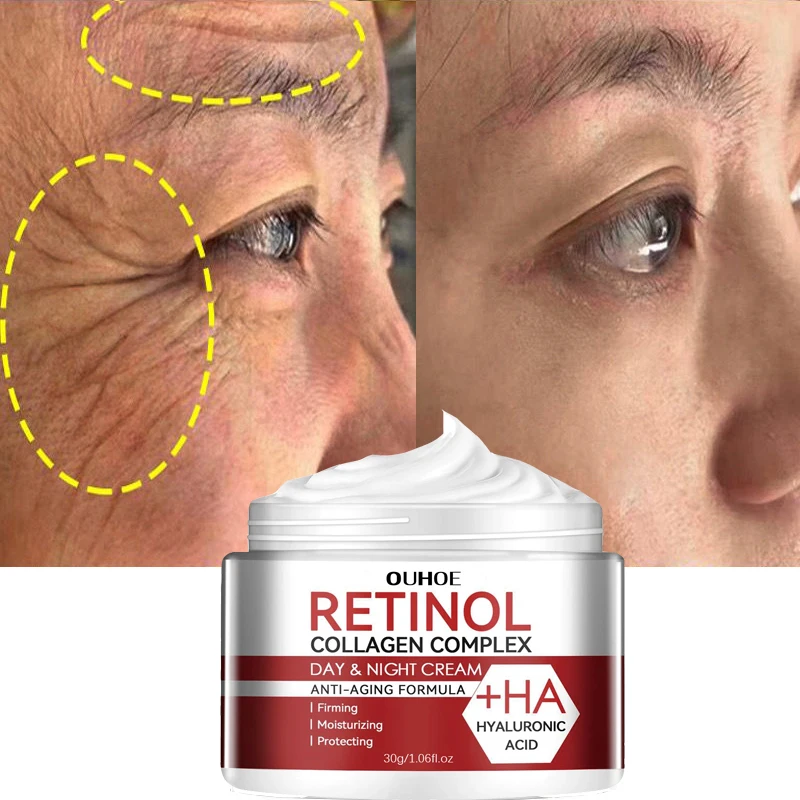 Retinol Remove Wrinkle Face Cream Anti-Aging Firming Lifting Fade Fine Lines Moisturizing Whitening Brighten Skin Care Products