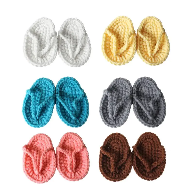 

Infant Baby Slippers Newborn Photography Props Slippers Mini Crochet Photo Shoes Wholesale
