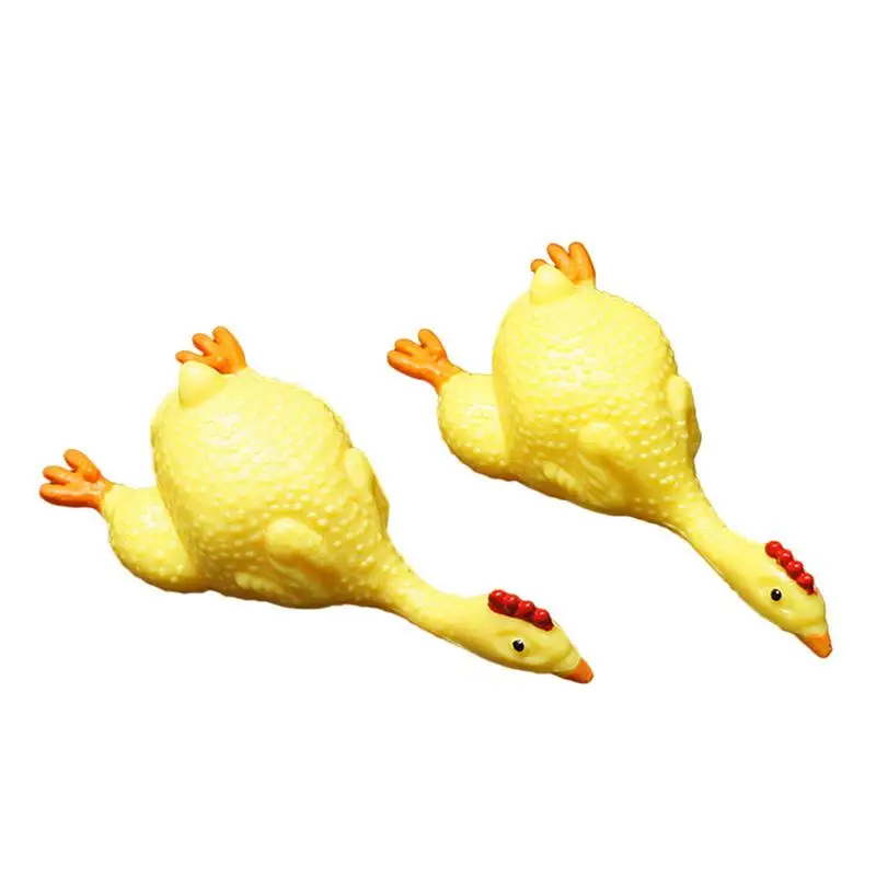 Сжимаемые игрушки с животными мультяшные скрипучие курицей забавная