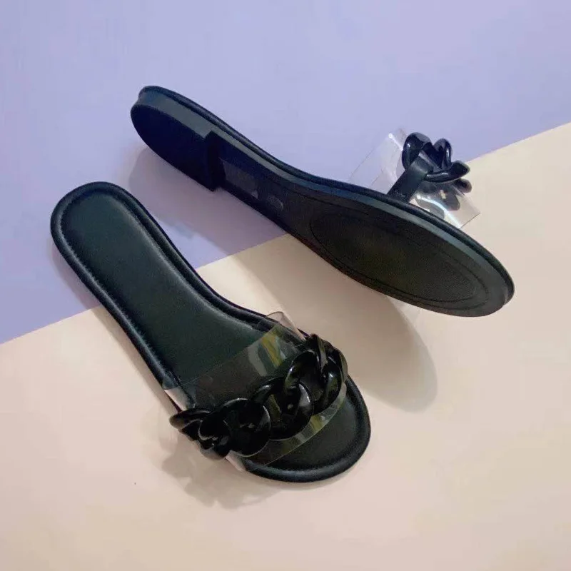 Women's New Style Slippers Sexy Roman Style Transparent Outdoor Flip flop Summer large size Comfortable Beach Sandals