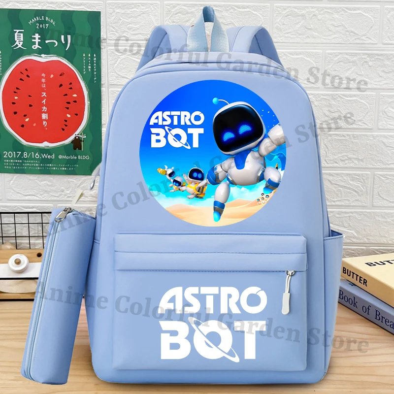 Фото Комплект из 2 школьных рюкзаков Astroboted с пеналом: модный аниме-рюкзак большой вместимости для студентов, для хранения книг и канцелярских принадлежностей №5