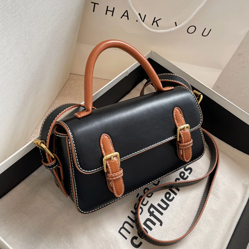 

Винтажная маленькая сумка-тоут 2022, популярная Весенняя Сумка-Кроссбоди из искусственной кожи на ремне, женская дизайнерская сумка, роскошн...