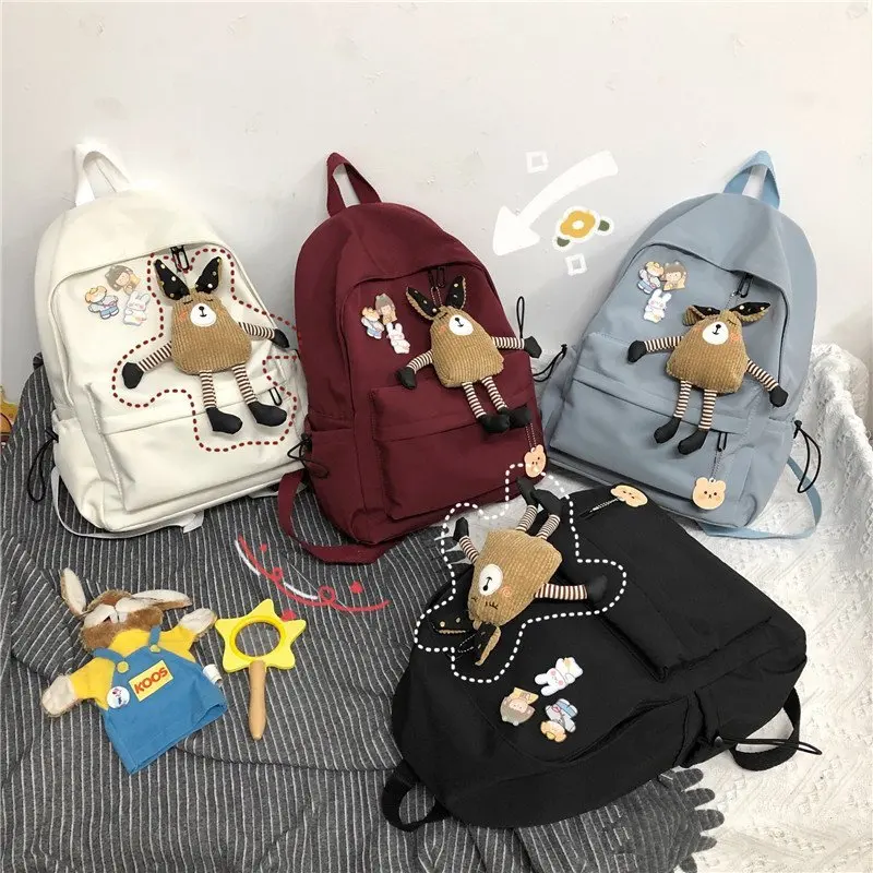 

Японский Женский Рюкзак Kawaii, школьные ранцы для девочек, женские дорожные рюкзаки, рюкзаки для учеников младшей и старшей школы, Mochila