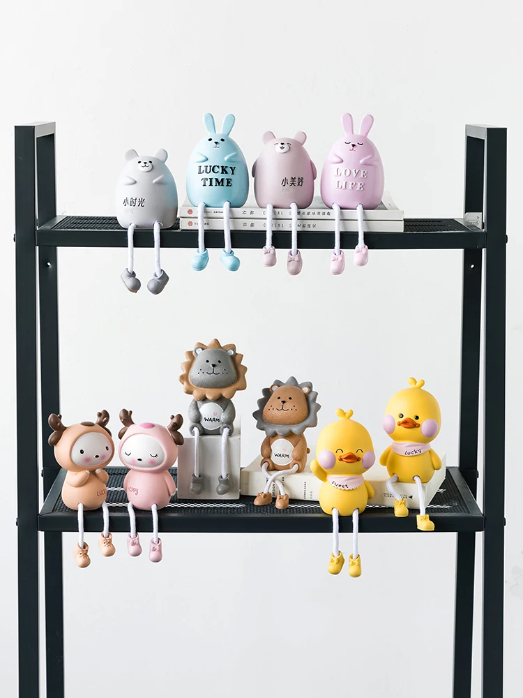 

Nordic Ins Style Cute Resin Hanging Doll Ornaments, Creative Living Room Accessories, Wall Shelf Decorative Craft Dolls