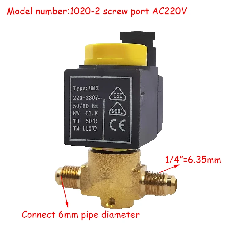 

Нормально закрытый переключатель контроллера электромагнитного клапана 1020-2 1028-2 1064-3 1078-4 односторонний винтовой порт/сварочный холодильный клапан
