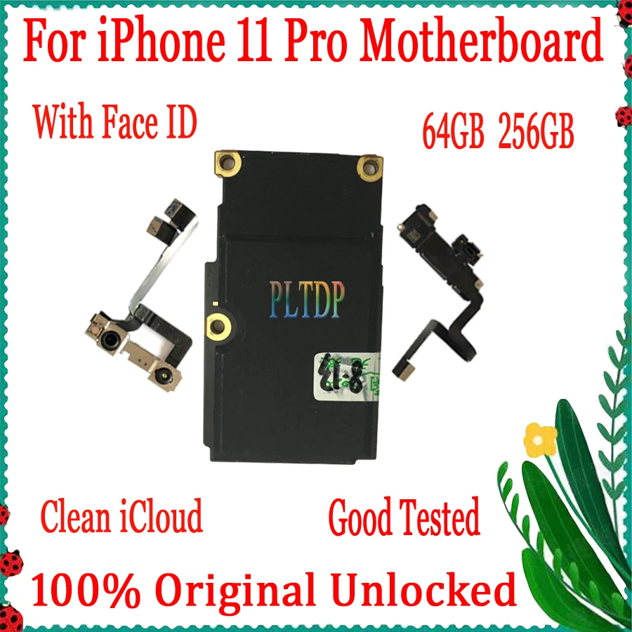 

Support IOS update For iPhone 11 Pro Motherboard 64GB/256G 100% Original Unlocked No icloud Full Test Logic board With/No FaceID