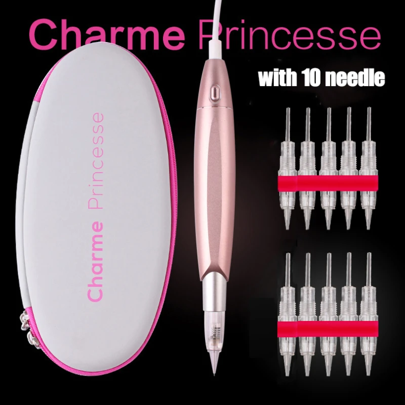 

Dermografo Charme Princess Tattoo Pen Machine dermografo universa Semi Permanent Makeup Pen for Eyebrow Lip Eyeliner with needle