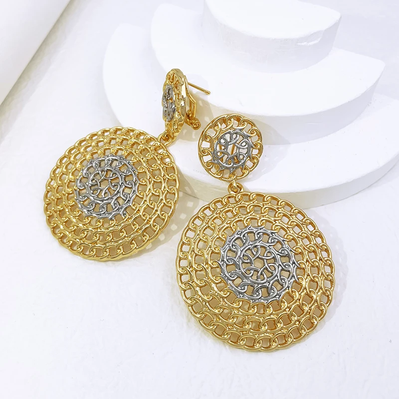 Женские серьги с золотым покрытием 18 К