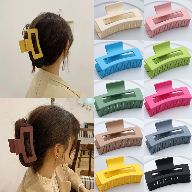 

Korean Women Girls Plastic Hair Claws Hair Clips Headwear Large Size Hairpin Crab Barrette Fashion Ornament Hair Accessories