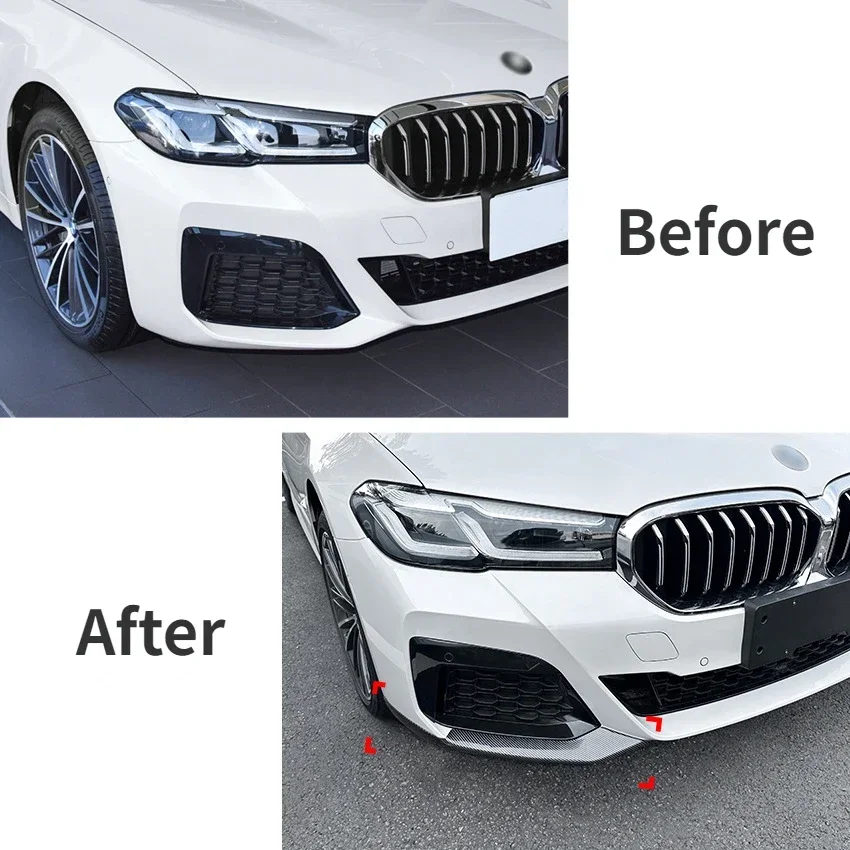 Для BMW 5 серии G30 G31 G38 LCI автомобильный передний бампер разделитель губ воздушный