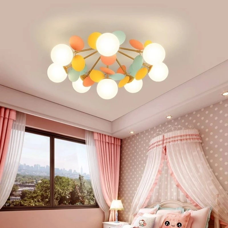 

Nordic Led Ceiling Lamp Creative Kid's lovely Princess Room Living Room Bedroom Hallway Loft Lights Decoration Indoor Lighting