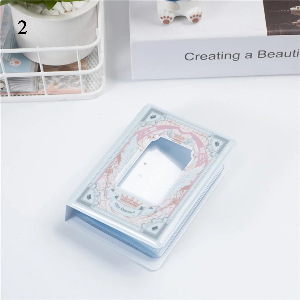 

Cute 3 Inch Kpop Idol Card Colllect Book 40 Pockets Cartoon Photo Album Star Chasing Photocard Holder Hollow Postcard Organizer
